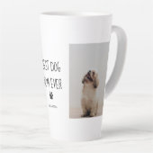 Tasse Latte Photo Collage moderne Meilleur Chien Maman Jamais (Angle droit)