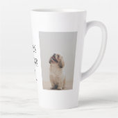 Tasse Latte Photo Collage moderne Meilleur Chien Maman Jamais (Droite)