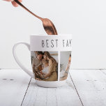 Tasse Latte Photo Collage Moderne & Meilleure Famille Jamais M<br><div class="desc">Présentez le cadeau de collage moderne Photo & Best Family Ever Text, une façon unique et personnalisée de célébrer l'amour et la joie de votre famille. Ce cadeau spécial combine la beauté d'un collage photo personnalisé avec un message sincère pour créer un souvenir mémorable qui sera chéri pour les années...</div>