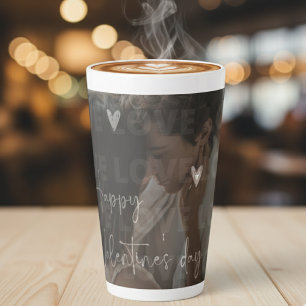 Tasse Latte Photo Couple romantique de la Saint-Valentin