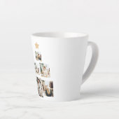 Tasse Latte Photo d'arbre de Noël familial moderne avec étoile (Angle droit)