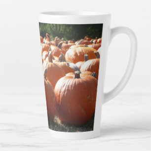 Tasse Latte Photo de citrouilles pour l'automne, Halloween ou