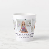 Tasse Latte Photo de collage moderne Meilleure mère Ever Purpl (Devant)