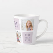 Tasse Latte Photo de collage moderne Meilleure mère Ever Purpl (Droite)