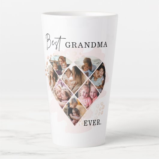 Tasse Latte Photo de famille Meilleure grand-mère Jamais forme (Devant)