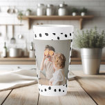 Tasse Latte Photo de famille moderne et points noirs Beauté Ca<br><div class="desc">Photo de famille moderne et points noirs Beauté Cadeau</div>