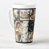 Tasse Latte Photo de famille moderne noir et blanc Collage de (Angle gauche)