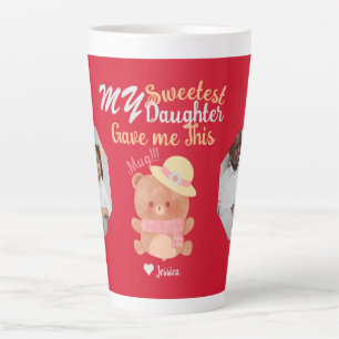 Tasse Latte Photo de la maman et des filles les plus douces