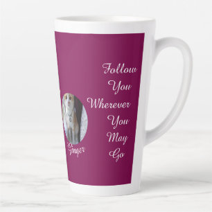 Tasse Latte Photo d'humour d'empreinte de patte de chat