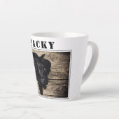 Tasse Latte Photo et nom du chien noir mignon (Angle droit)