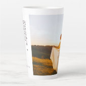 Tasse Latte Photo et texte personnalisés (Devant)