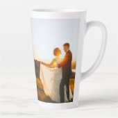 Tasse Latte Photo et texte personnalisés (Droite)