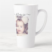 Tasse Latte Photo et texte personnalisés (Droite)