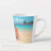 Tasse Latte Photo et texte personnalisés - Votre propre design (Droite)