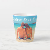 Tasse Latte Photo et texte personnalisés - Votre propre design (Devant)