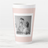 Tasse Latte Photo Famille Moderne Mint Simple Lovely Cadeau (Devant)