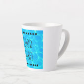 Tasse Latte Photo Good Vibes Clear Blue Pool Water (Angle droit)