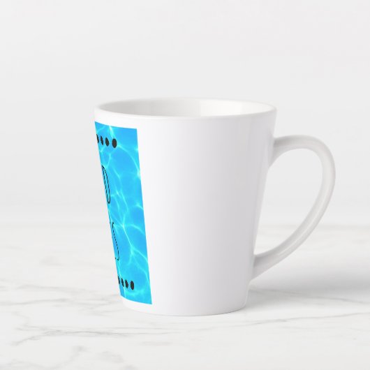 Tasse Latte Photo Good Vibes Clear Blue Pool Water (Droite)