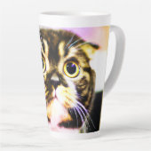 Tasse Latte Photo Hilarious d'un Chat Drôle. Commandez dès mai (Angle droit)