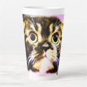 Tasse Latte Photo Hilarious d'un Chat Drôle. Commandez dès mai (Devant)