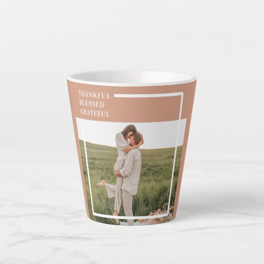 Tasse Latte Photo moderne de Family | Thankful (Devant)