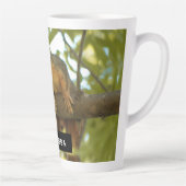 Tasse Latte Photo nature d'écureuil mignonne et curieuse (Droite)