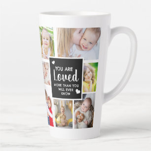 Tasse Latte Photo personnalisé Tu es aimé