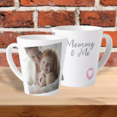 Tasse Latte Photo personnalisée et photo textuelle avec coeur
