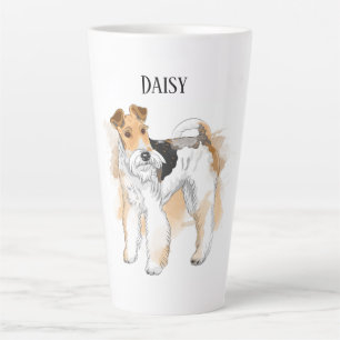 Tasse Latte Photo personnalisée Fil Fox Terrier