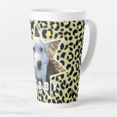 Tasse Latte Photo personnalisée Leopard Yellow Black (Angle droit)