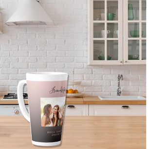 Tasse Latte Photo personnalisée meilleurs amis pour la vie noi