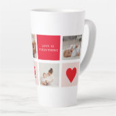 Tasse Latte Photo Rouge et rose Meilleure mère Ever Venin (Angle droit)