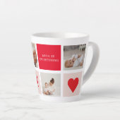 Tasse Latte Photo Rouge et rose Meilleure mère Ever Venin (Angle droit)