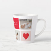 Tasse Latte Photo Rouge et rose Meilleure mère Ever Venin (Droite)