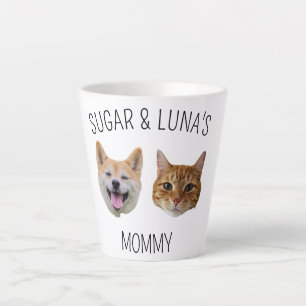 Tasse Latte Photo visage chat chien personnalisé, cadeau migno
