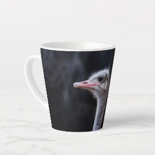 Tasse Latte Photographie d'autruche
