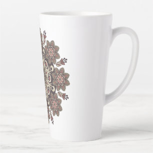 Tasse Latte Photos de mandalas, motifs, cercles