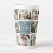 Tasse Latte Photos Multi Holiday | Merry Christmas | (Devant)