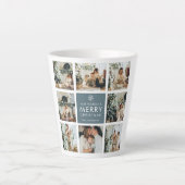 Tasse Latte Photos Multi Holiday | Merry Christmas | (Devant)