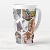 Tasse Latte Photos personnalisées de la famille des peigne de  (Angle droit)