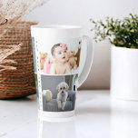 Tasse Latte Photos personnalisées et texte<br><div class="desc">Photos personnalisées et Texte - Photo keepsaké latte mug de Ricaso - ajoutez vos propres photos et texte - photo keepsaké cadeaux</div>