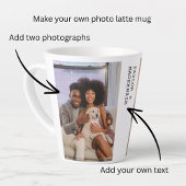 Tasse Latte Photos personnalisées et texte