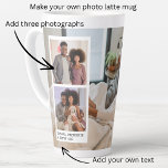 Tasse Latte Photos personnalisées et texte<br><div class="desc">Photos personnalisées et Texte - Photo keepsaké latte mug de Ricaso - ajoutez vos propres photos et texte - photo keepsaké cadeaux</div>