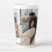 Tasse Latte Photos personnalisées et texte (Devant)