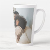 Tasse Latte Photos personnalisées et texte (Droite)
