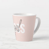 Tasse Latte Phrase moderne Pastel Rose fille Boss Phrase (Angle droit)