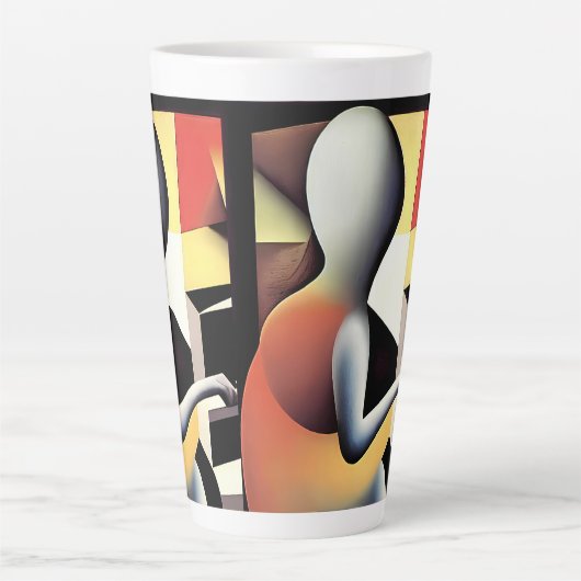 Tasse Latte Piano Player - Art aérographe (Devant)