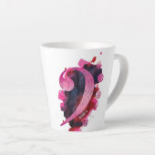 Tasse Latte Piano rose Plutôt Rose Personnalisé Grand Personne (Angle droit)