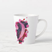 Tasse Latte Piano rose Plutôt Rose Personnalisé Grand Personne (Droite)