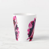 Tasse Latte Piano rose Plutôt Rose Personnalisé Grand Personne (Devant)